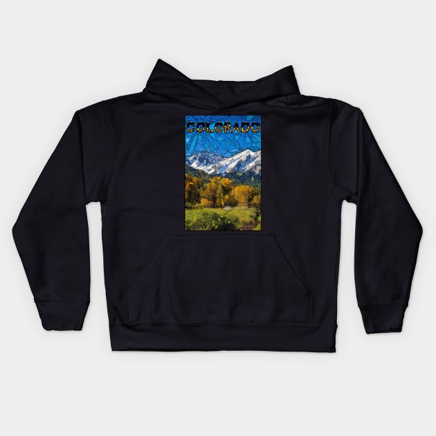 Colorado glass Kids Hoodie by paintchips